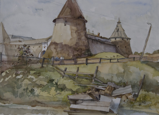 StoreGal/store/Watercolor/Old fortress, Solovki islands.JPG